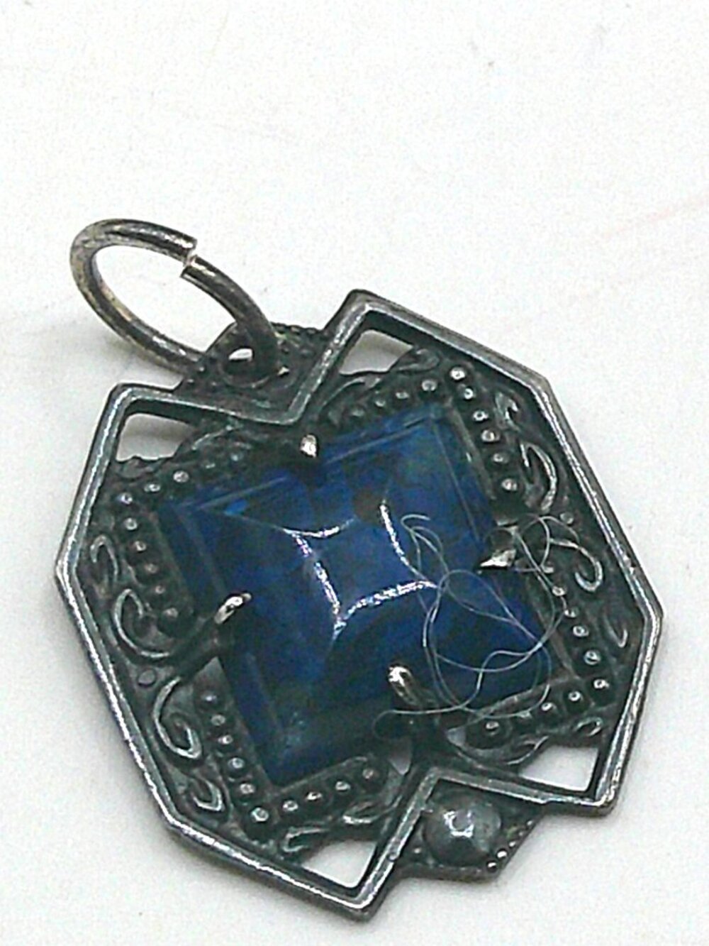 Vintage Lapis Lazuli and Sterling Silver Pendant